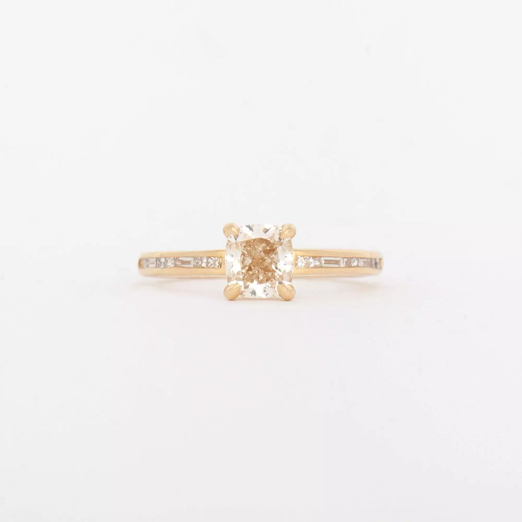 1.03 ct Champagne Cushion Portico Solitaire