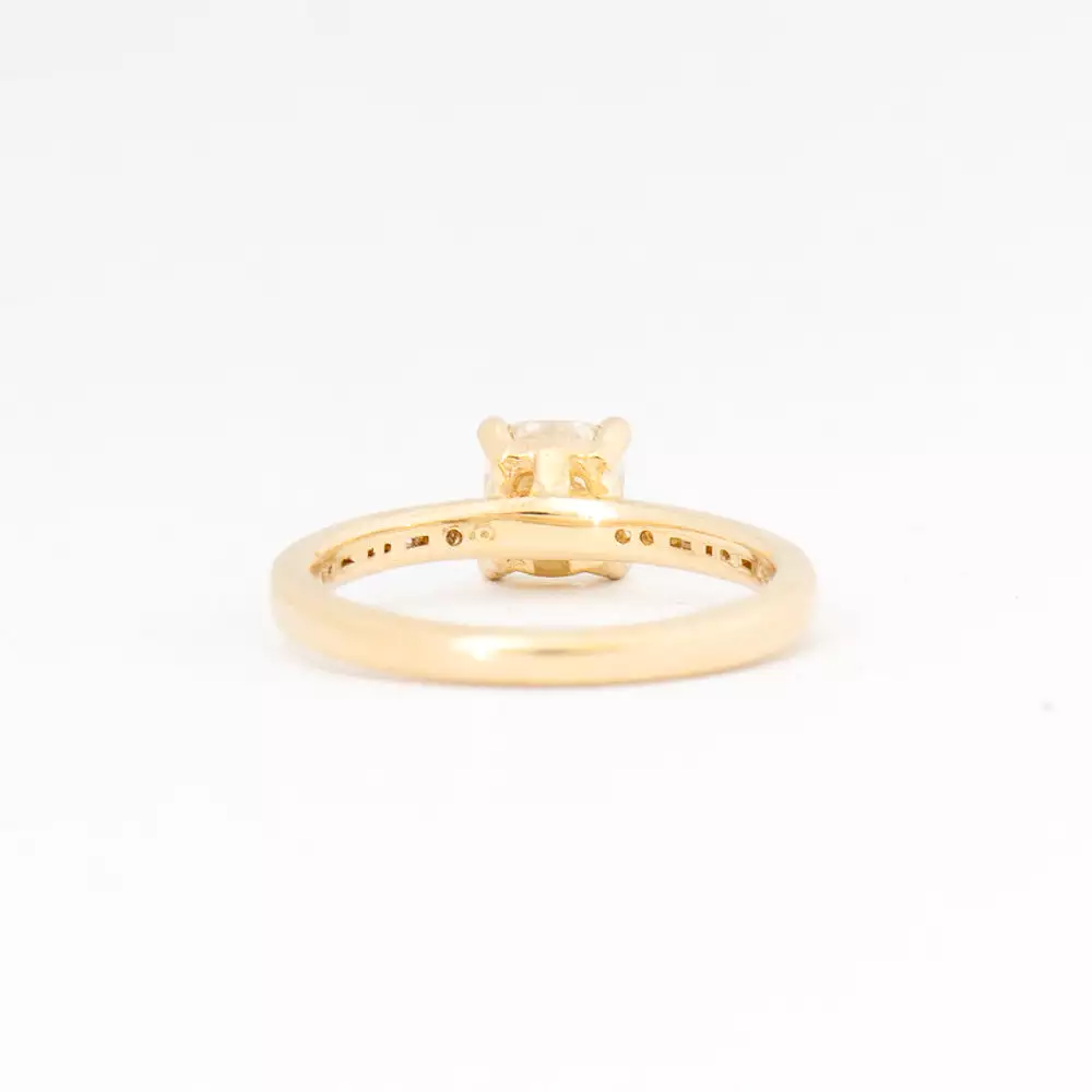 1.03 ct Champagne Cushion Portico Solitaire