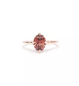 1.82 ct Garnet Minimalist Ring