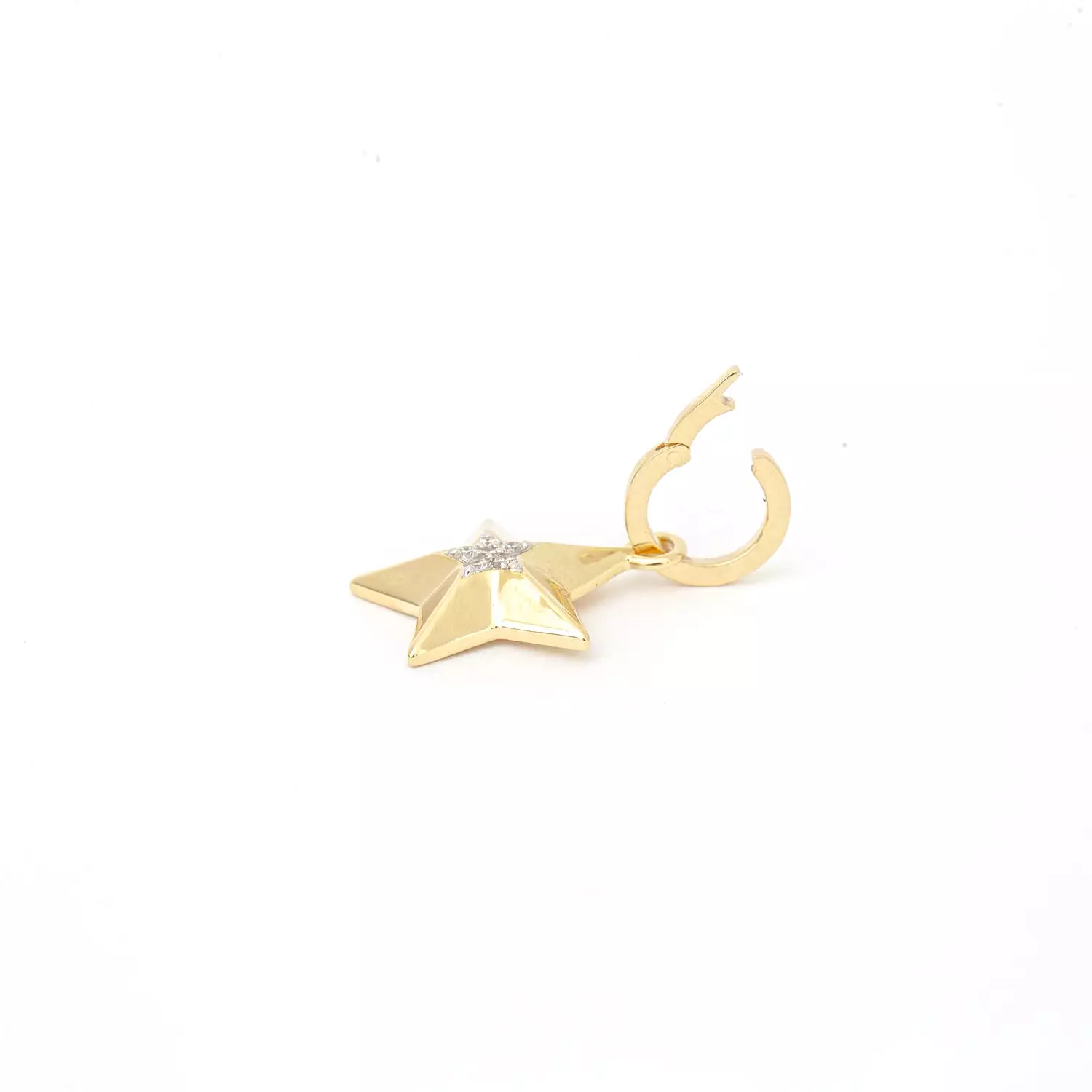 3D Diamond Star Hinged Charm