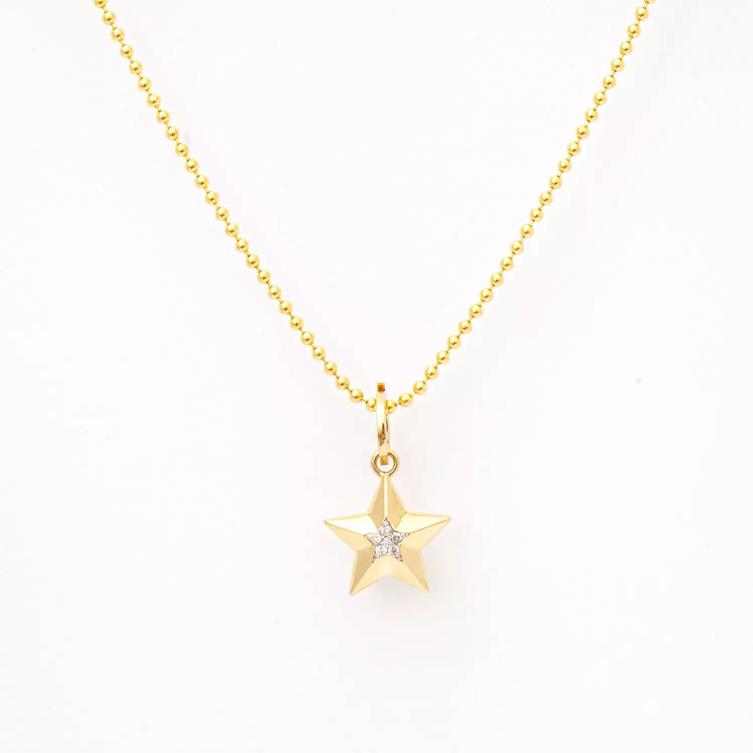 3D Diamond Star Hinged Charm