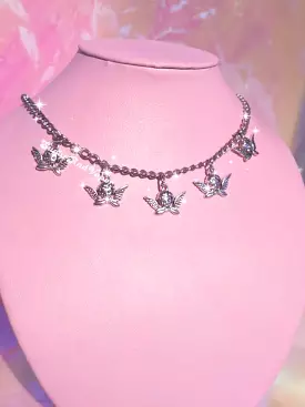 5 Cute Cherub Angels Stainless Steel Necklace 2.0