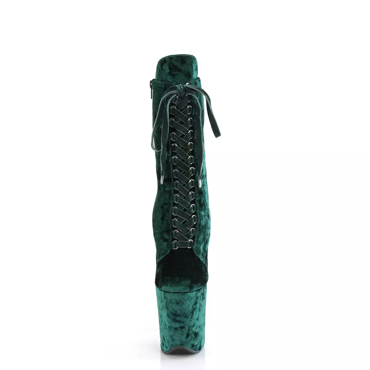 8 Inch Heel FLAMINGO-1045VEL Emerald Green Velvet