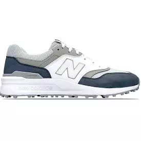 997 Waterproof Spikeless Golf Shoes White/Navy - SS24