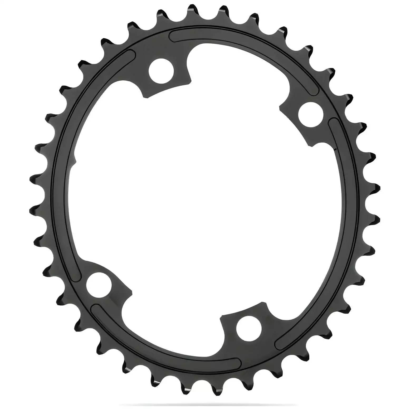 absoluteBLACK 110/4 BCD 2x Asymmetric Shimano Oval Inner Chainring