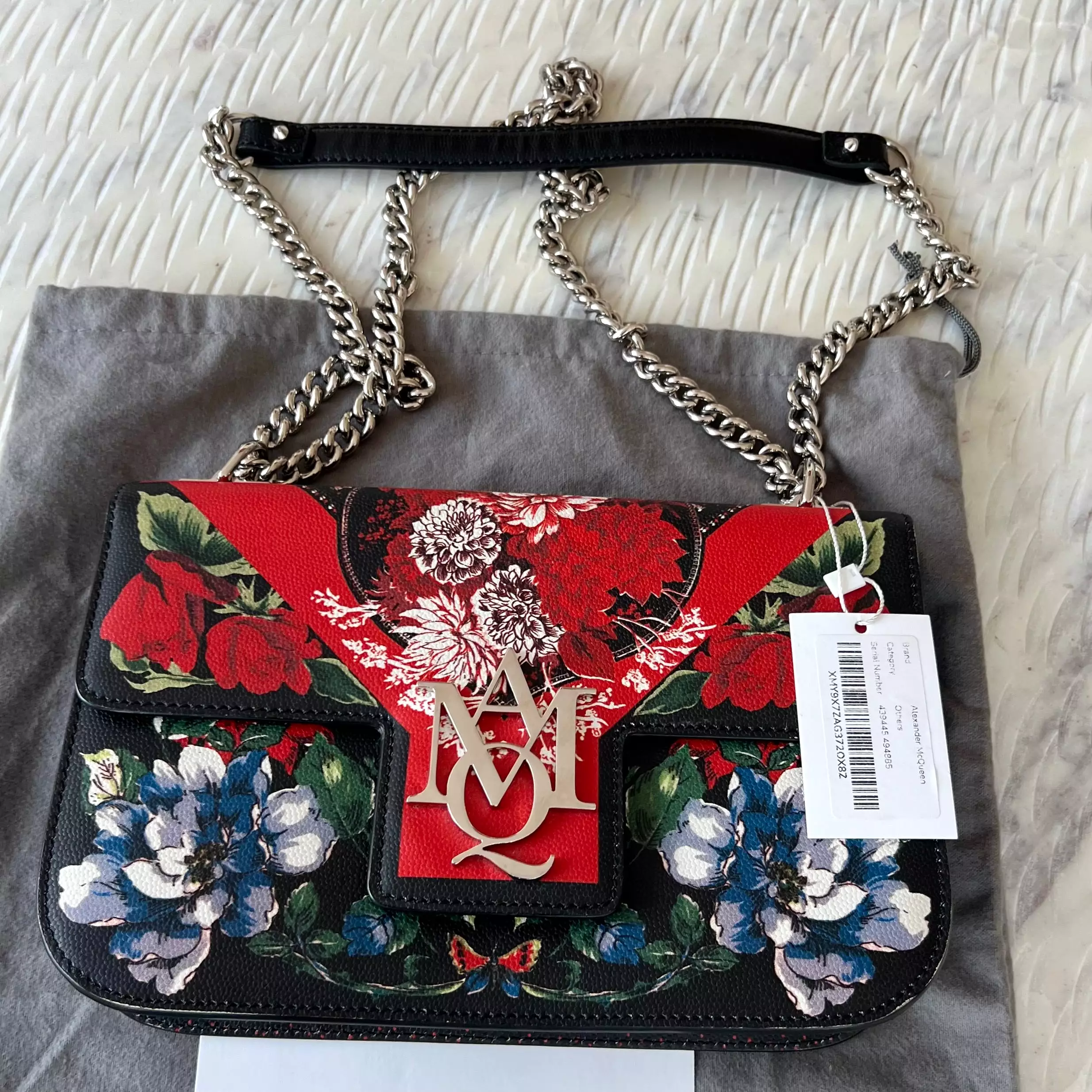 Alexander McQueen Floral Flap Bag