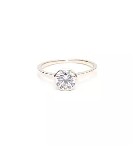 Allium Octad Diamond Ring with Notch