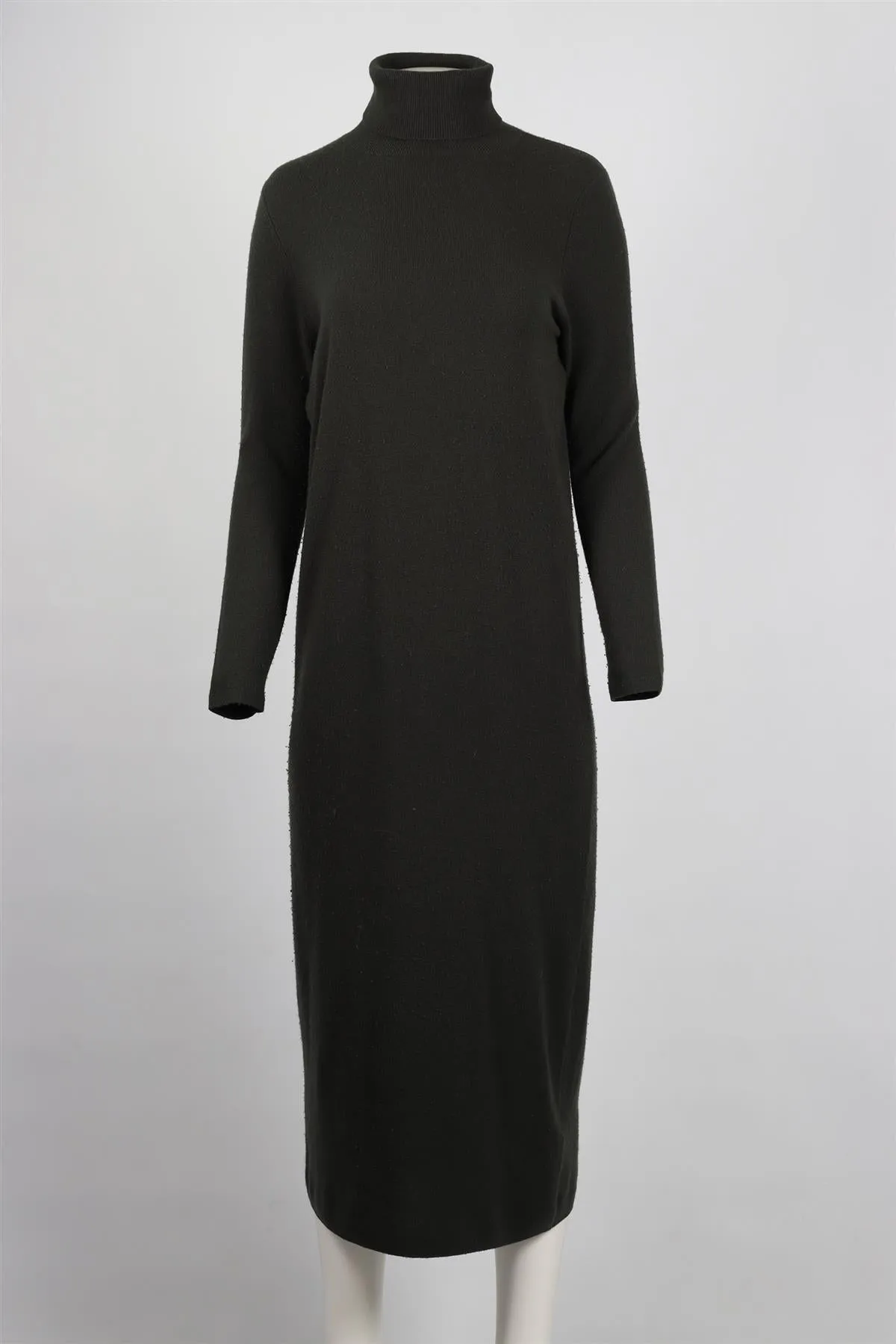 ALLUDE GREEN CASHMERE MAXI DRESS SMALL