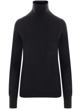 Allude roll neck knit t-shirt - Black