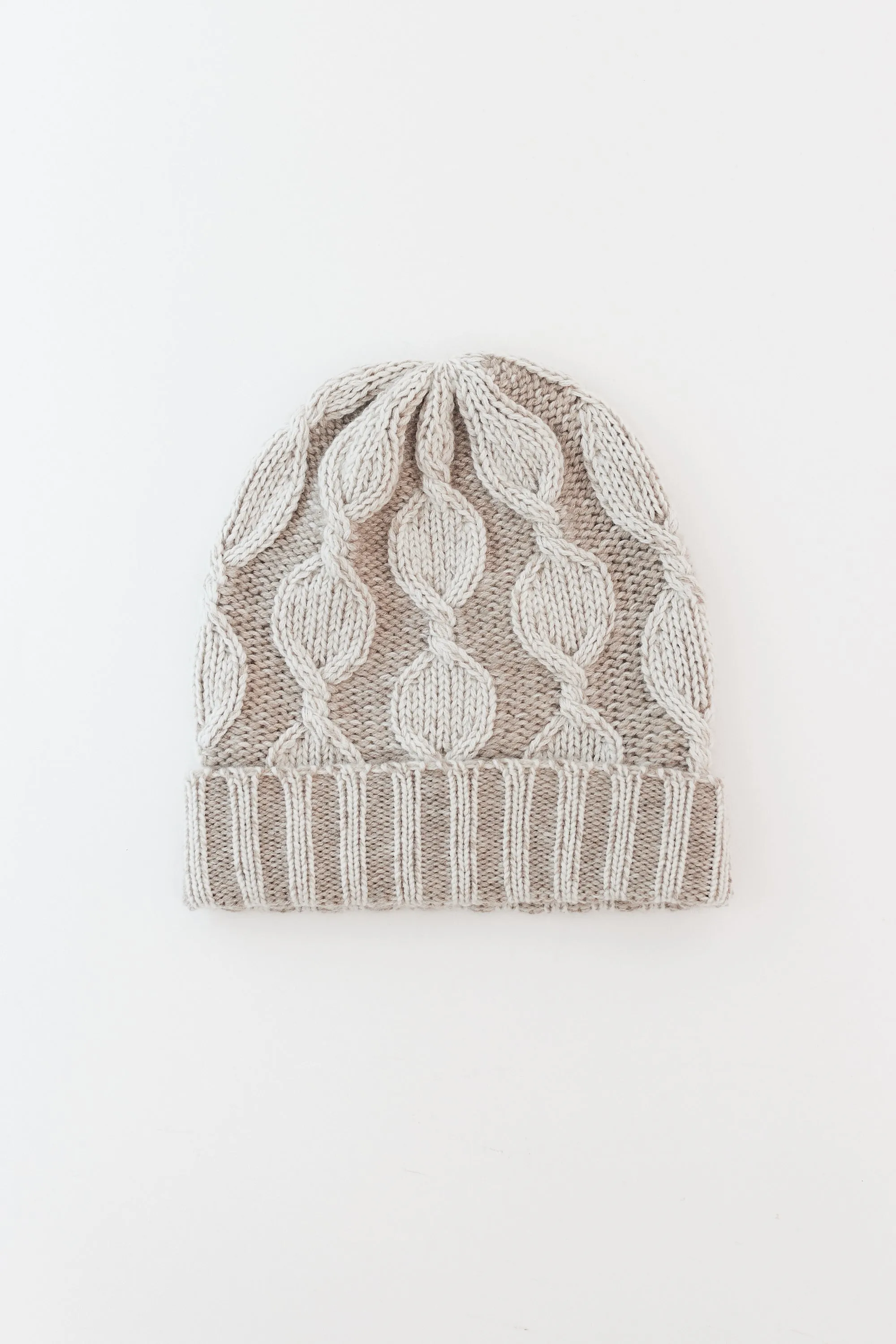 Allude Two Tone Multi Knit Hat