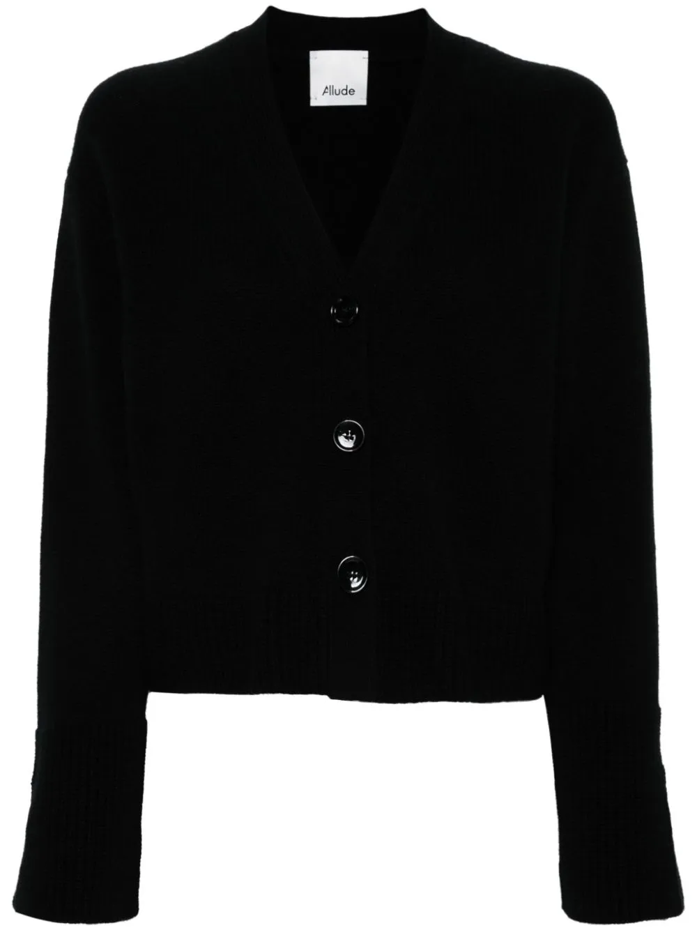 Allude V-neck cashmere cardigan - Black