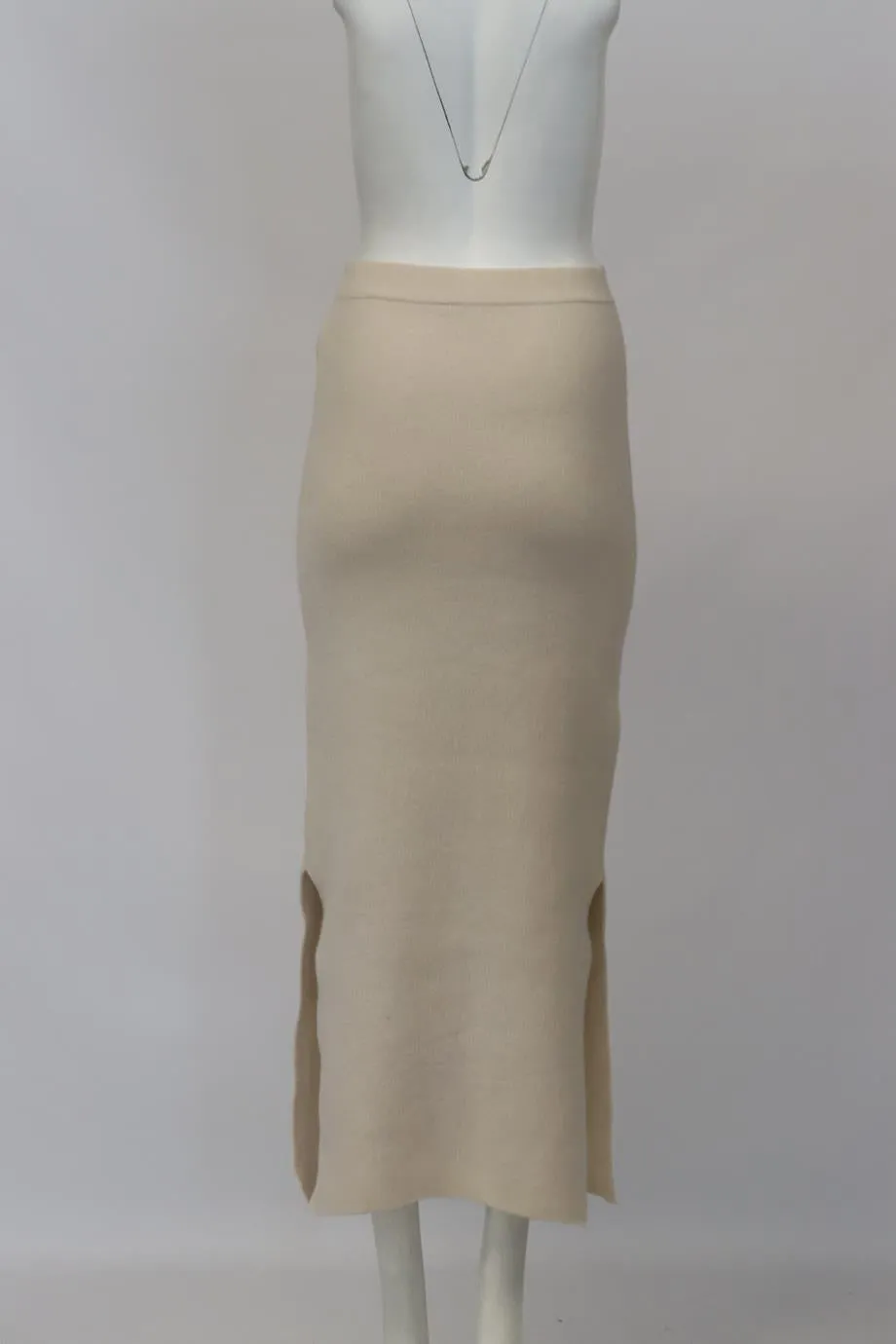 ALLUDE WOOL AND CASHMERE BLEND MIDI SKIRT SMALL