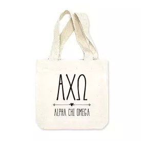 Alpha Chi Omega Boho Design on Mini Tote Gift Bag