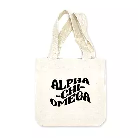 Alpha Chi Omega Mod Sorority Name Mini Tote Gift Bag