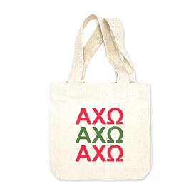 Alpha Chi Omega Sorority Greek Letters Mini Tote Gift Bag