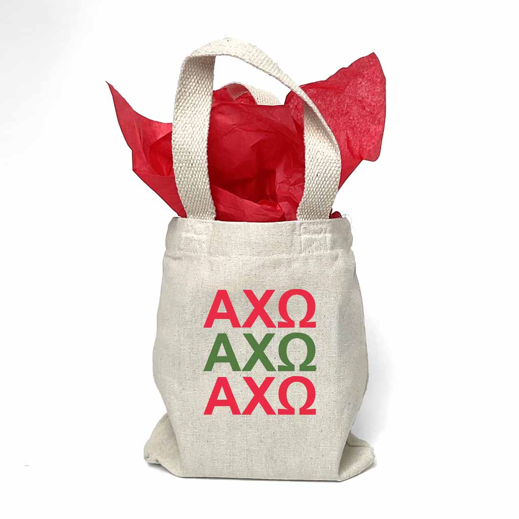 Alpha Chi Omega Sorority Greek Letters Mini Tote Gift Bag