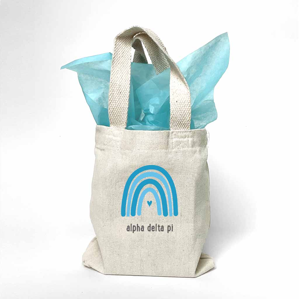 Alpha Delta Pi Sorority Rainbow Mini Tote Gift Bag