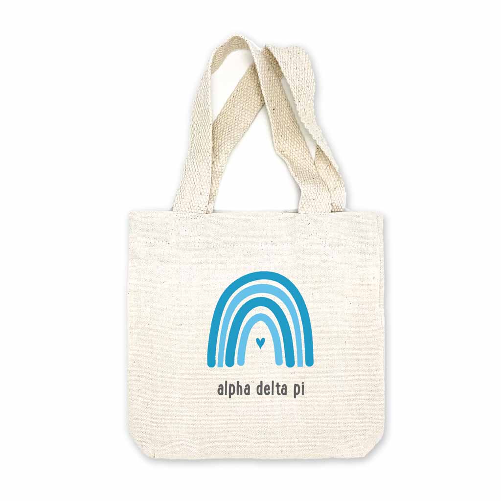 Alpha Delta Pi Sorority Rainbow Mini Tote Gift Bag