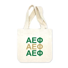 Alpha Epsilon Phi Sorority Greek Letters Mini Tote Gift Bag