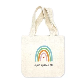 Alpha Epsilon Phi Sorority Rainbow Mini Tote Gift Bag