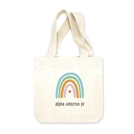 Alpha Omicron Pi Sorority Rainbow Mini Tote Gift Bag