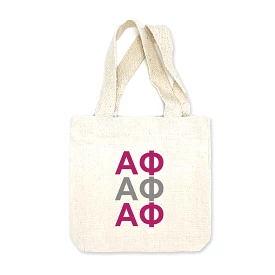 Alpha Phi Sorority Greek Letters Mini Tote Gift Bag