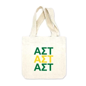 Alpha Sigma Tau Sorority Greek Letters Mini Tote Gift Bag