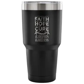 Alzheimer's Awareness Travel Mug Faith Hope Cure 30 oz Stainless Steel Tumbler