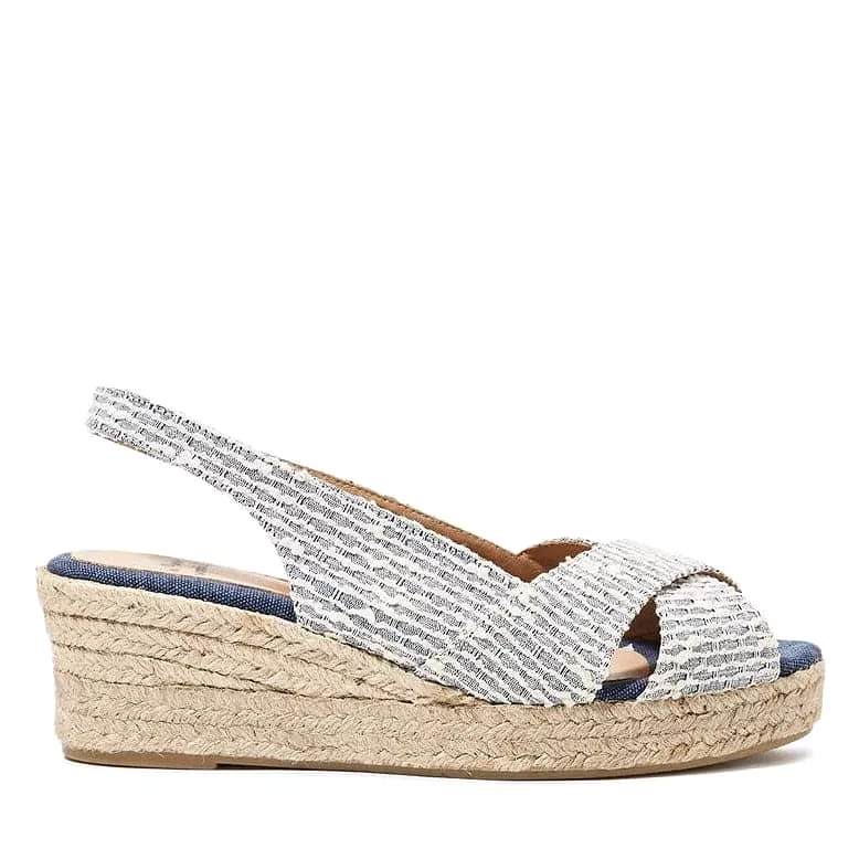 Basic Cotton Blend Wedge Espadrille for Women - Mabel-VS