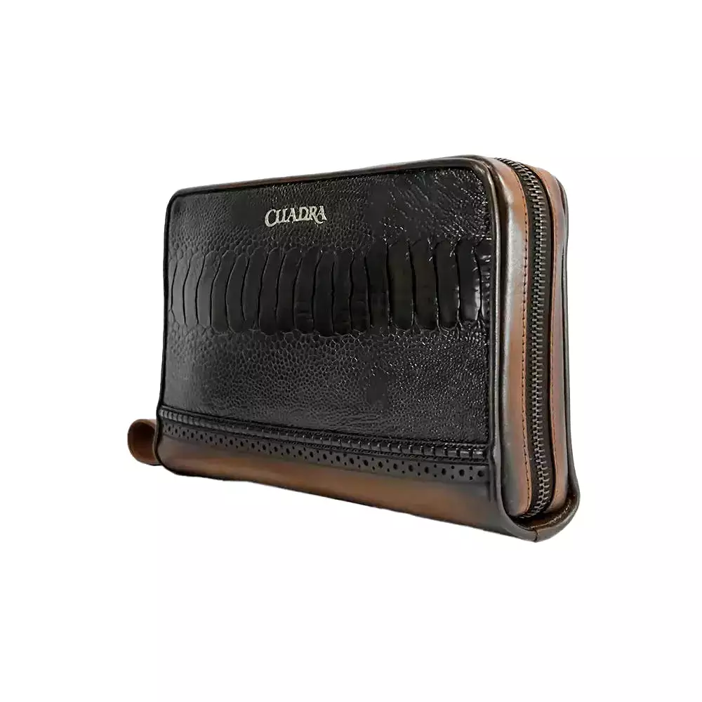 BOC00PA - CUADRA BAG OSTRICH LEG COWHIDE BLACK