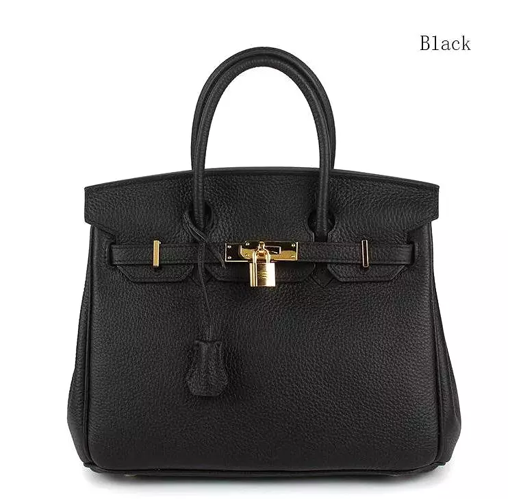 Brielle Togo Leather padlock  bag