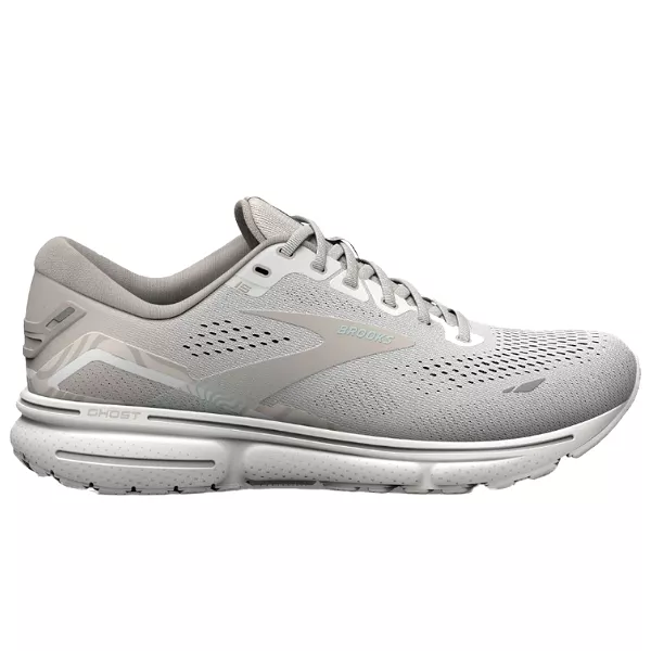 Brooks Women's Ghost 15 White/Crystal Grey/Glass 120380-189