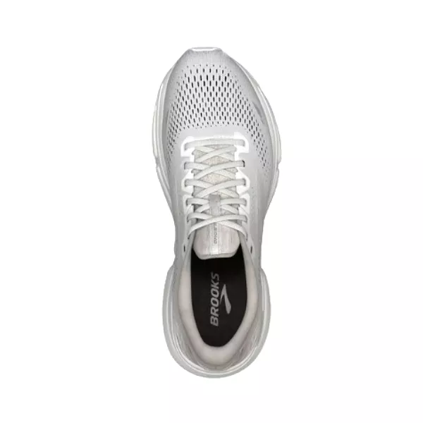 Brooks Women's Ghost 15 White/Crystal Grey/Glass 120380-189