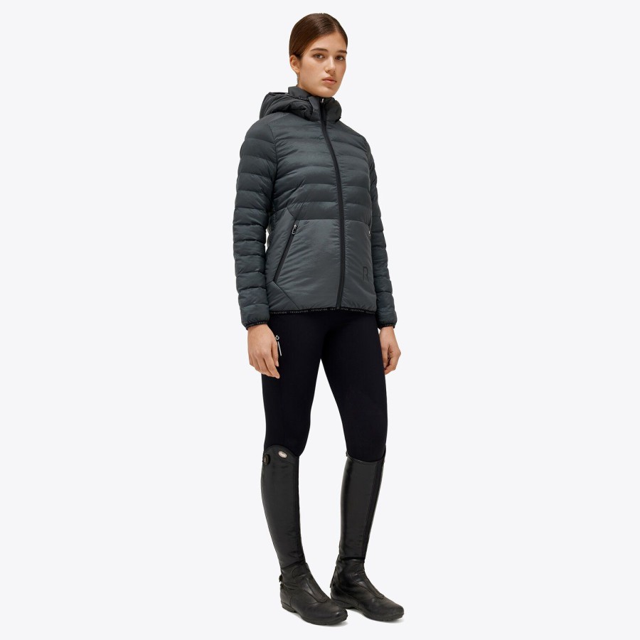 Cavalleria Toscana R-Evo ladies puffer jacket w/ detachable hood 8989 Charcoal grey