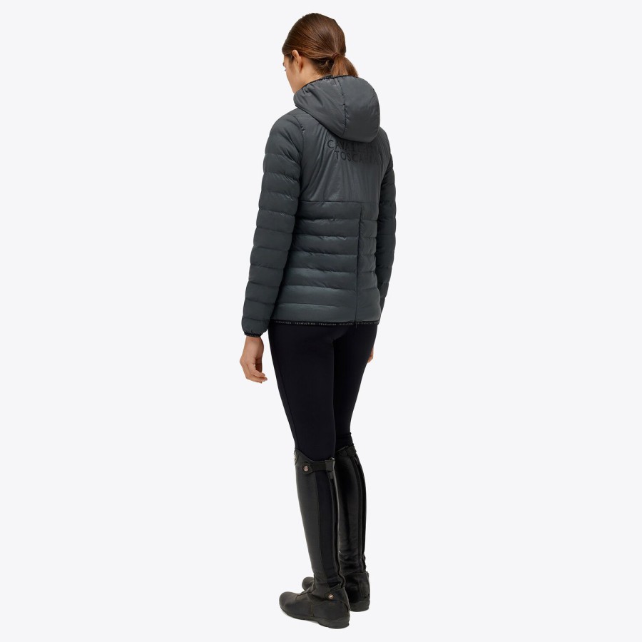 Cavalleria Toscana R-Evo ladies puffer jacket w/ detachable hood 8989 Charcoal grey