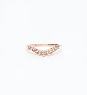 Champagne Diamond Tiara Curve Band