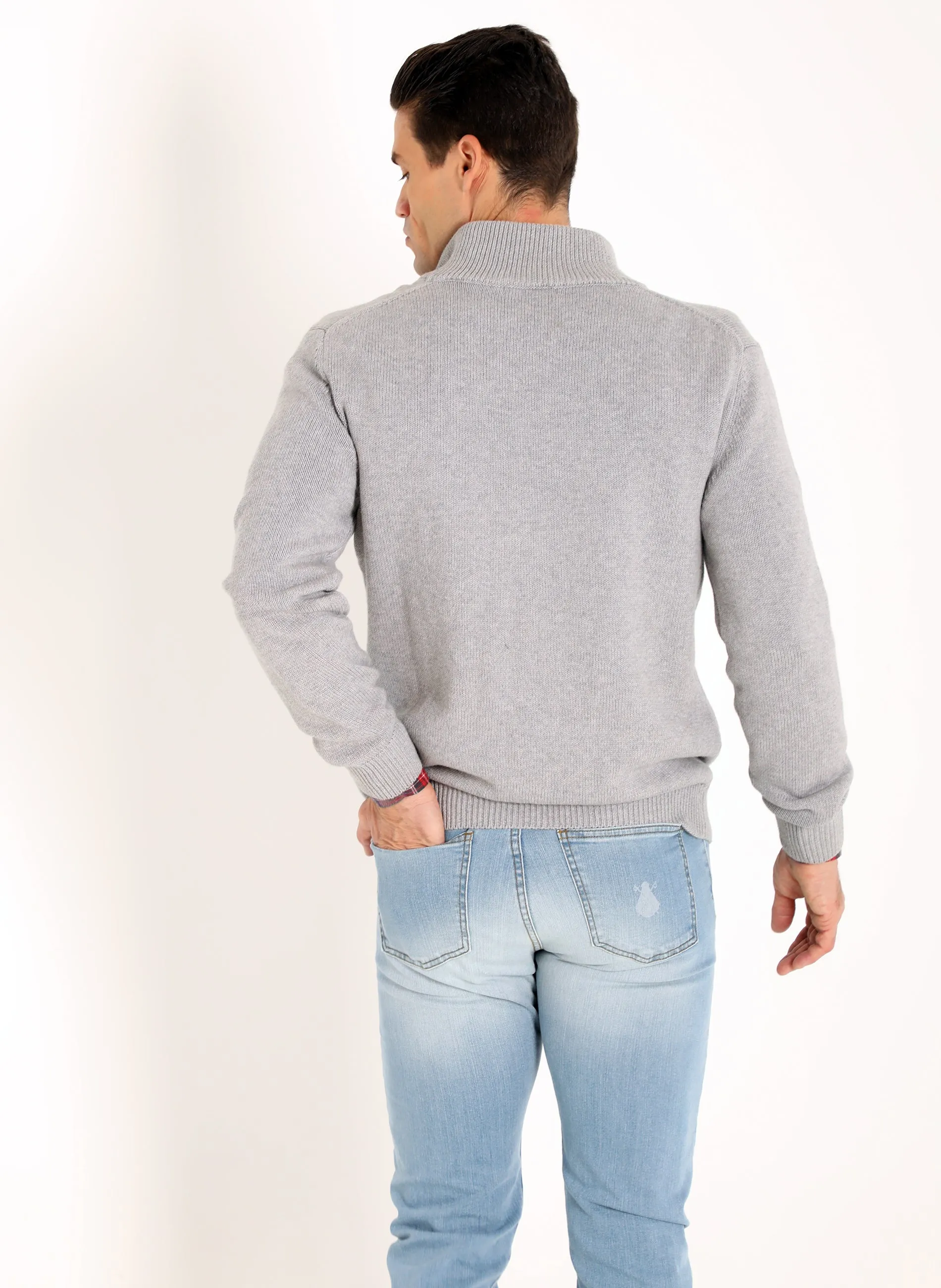 Chaqueta Hombre Cremallera Gris