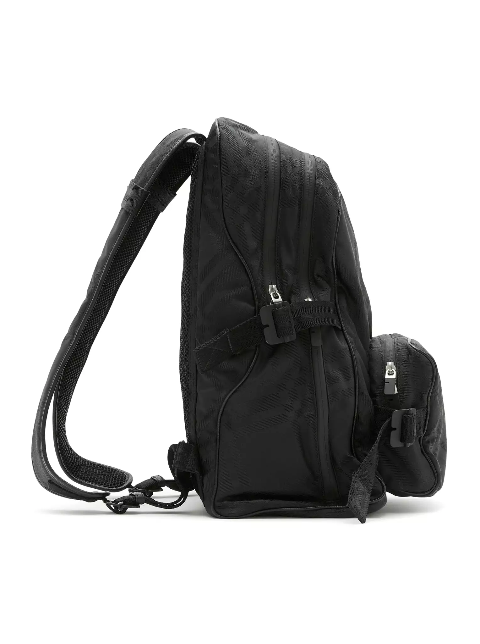 Check jacquard backpack