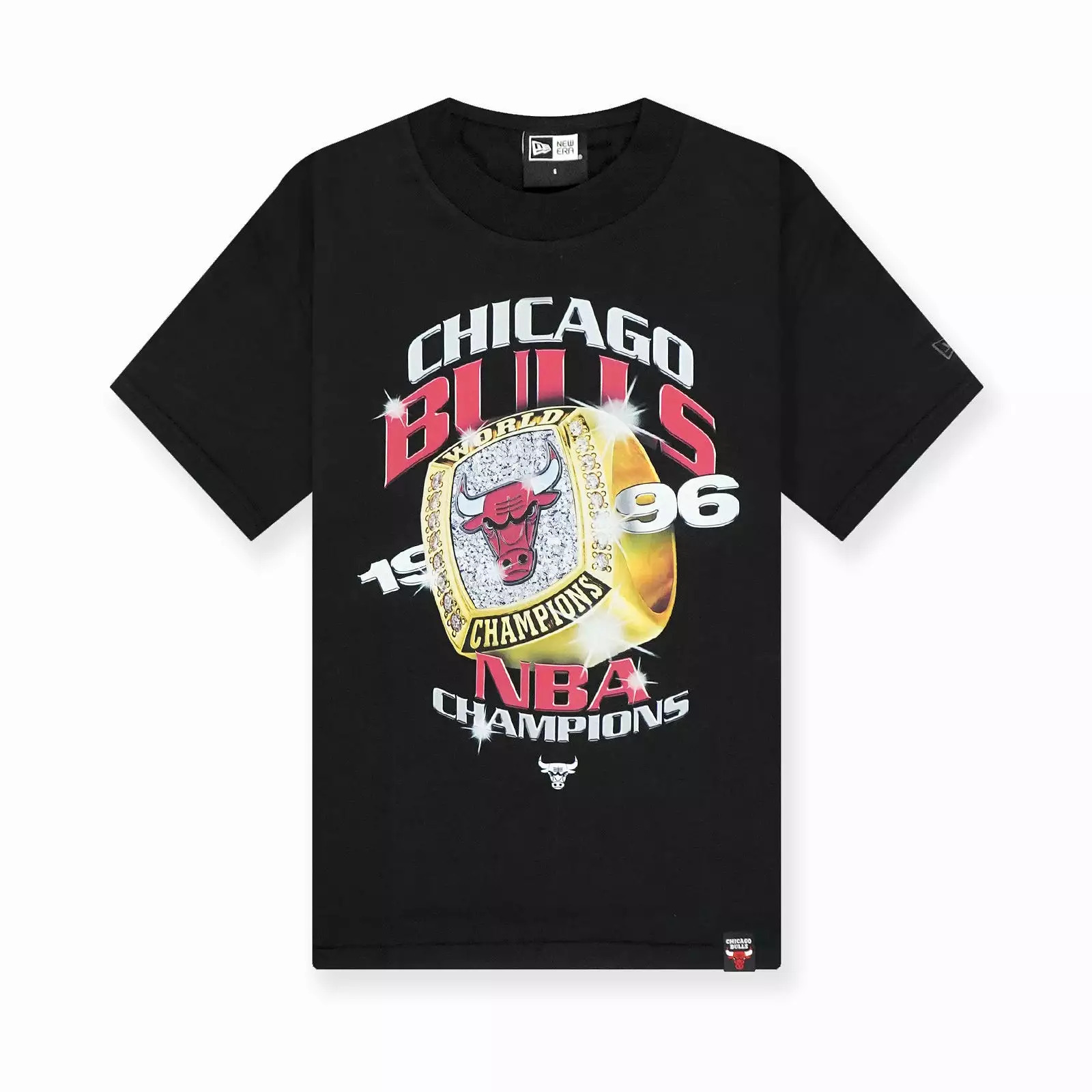 Chicago Bulls 1996 Champions Ring Oversize Tee - Black