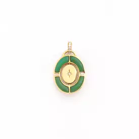 Chrysoprase Gemelli Inlay Pendant