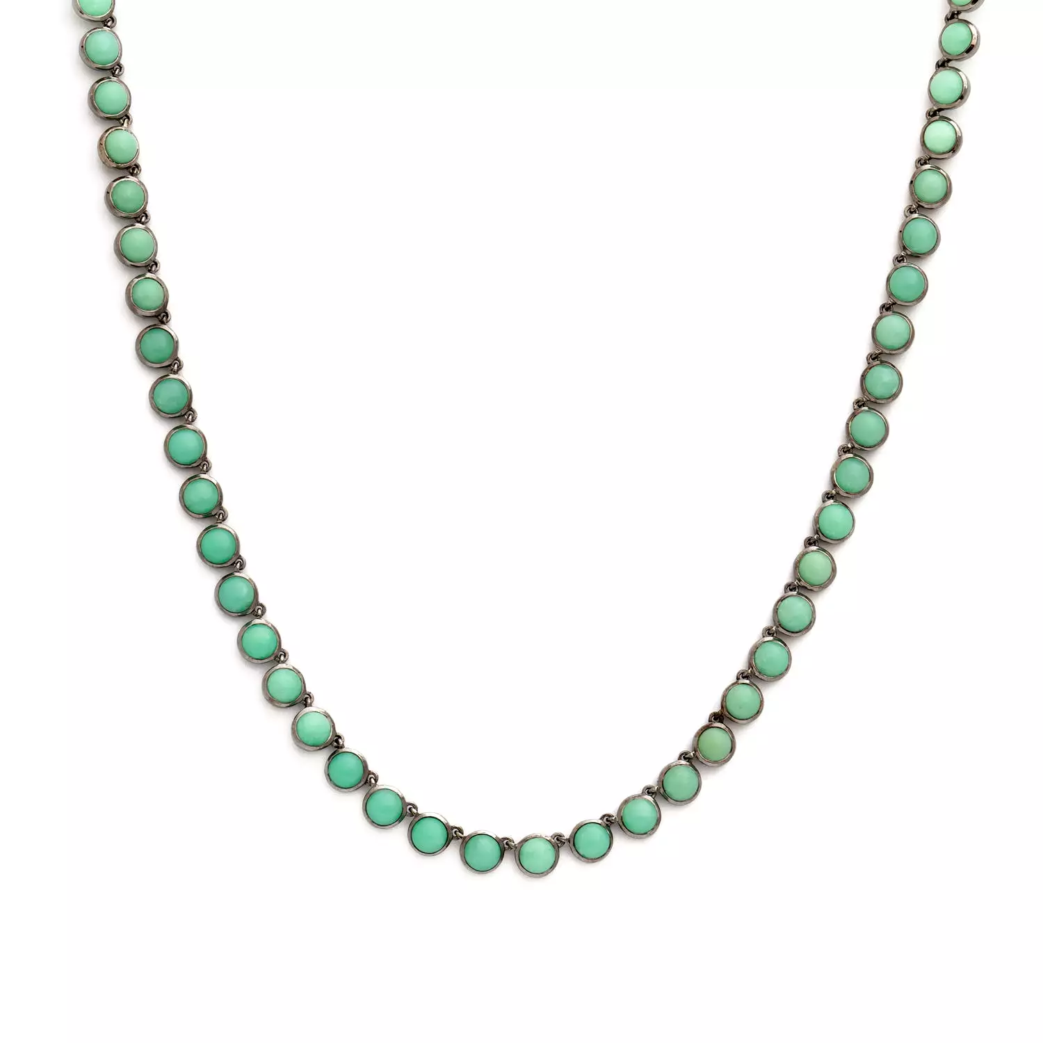 Chrysoprase Mini Dot Riviere Necklace