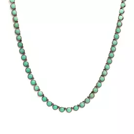 Chrysoprase Mini Dot Riviere Necklace