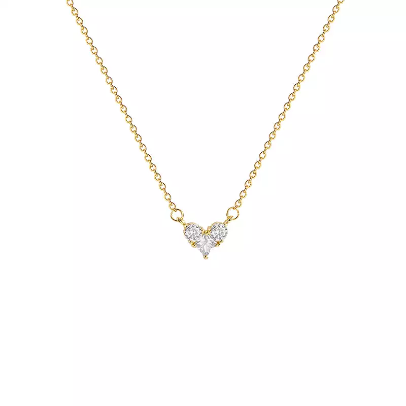 Clear Chéri Heart 925 Necklace LIN45