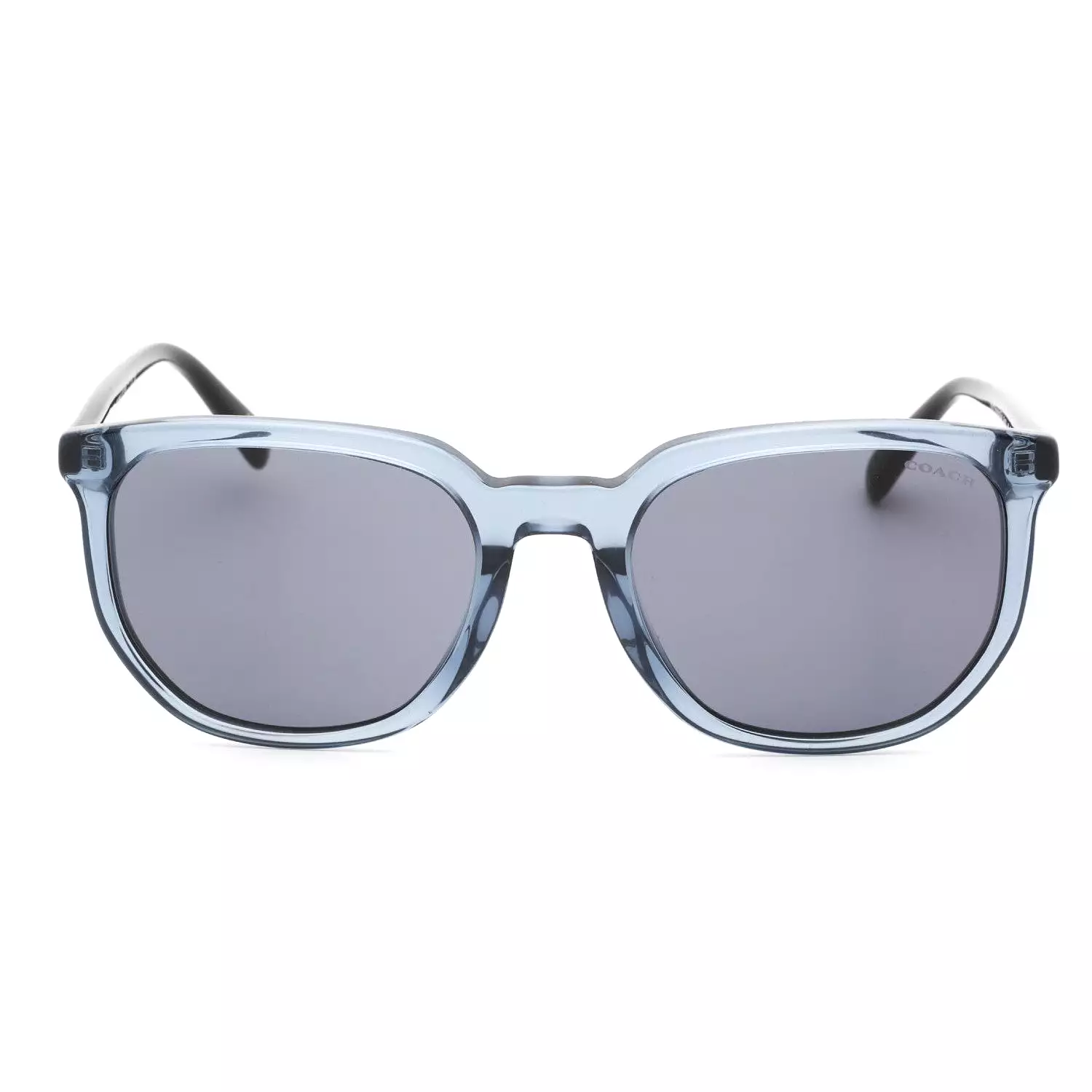 Coach 0HC8384U Sunglasses Transparent Blue / Blue Solid Women's