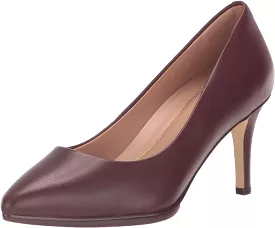 Cole Haan Grand Ambition Bloodstone Leather Pointed Toe Stiletto Heeled Pumps