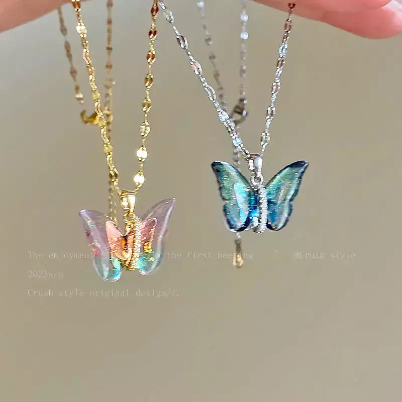 Colorful Butterfly Necklace MK19303