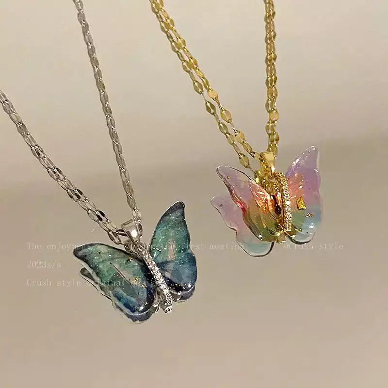 Colorful Butterfly Necklace MK19303