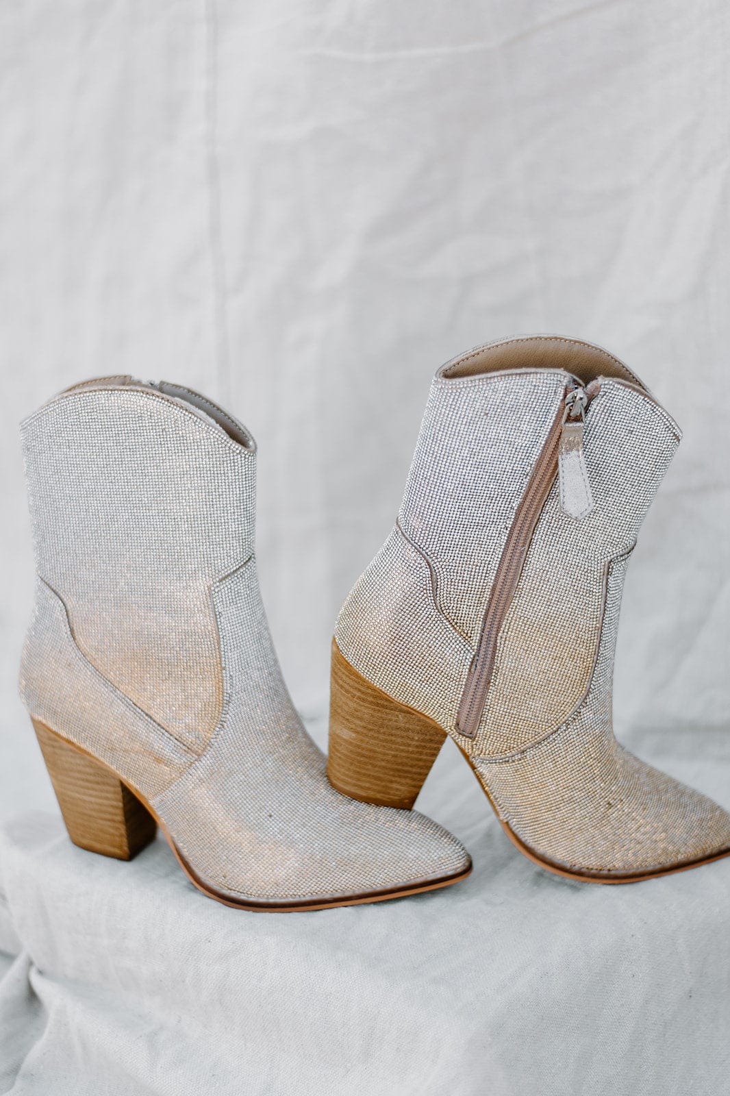 Corkys Gold Ombre Rhinestone Booties