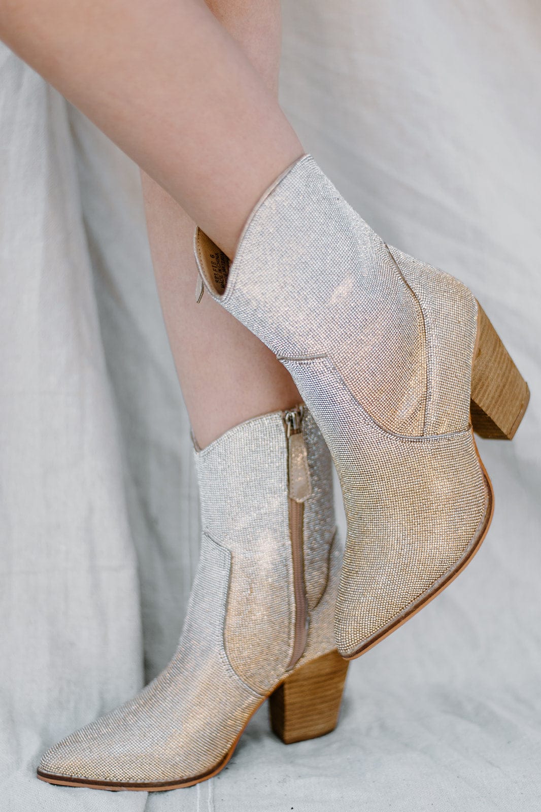 Corkys Gold Ombre Rhinestone Booties