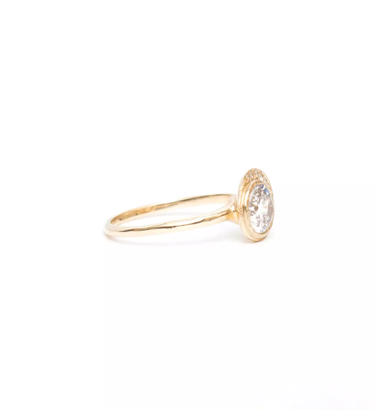 Crescent Diamond Ring